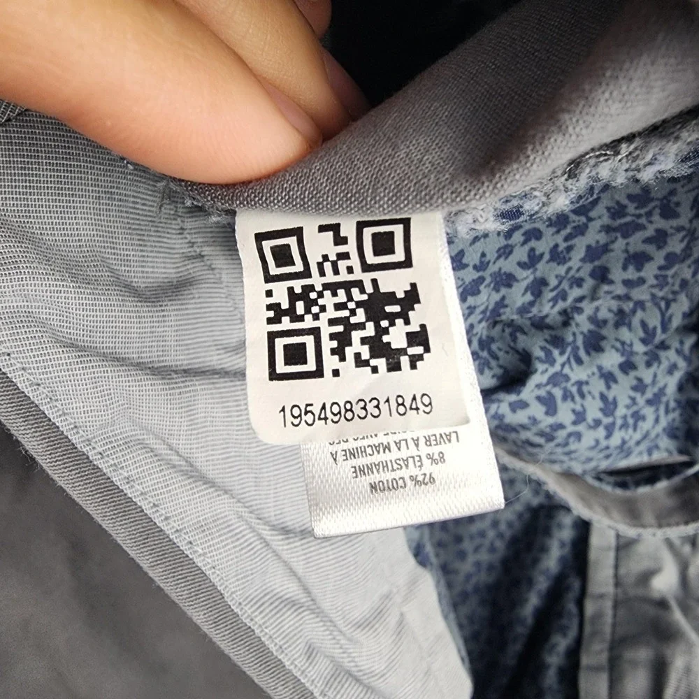 Bonobos Pants Mens 31x30(28) Gray Slim Stretch Twill Chino Casual Cotton Spandex